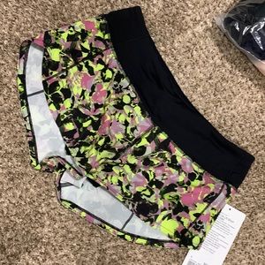 LULULEMON Speed Up Low-Rise Short 2.5" Inflected Highlight Yellow Multi/Blac